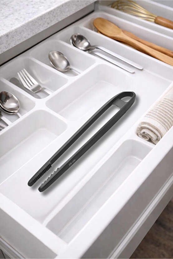 Yanmaz Yapışmaz Yüksek Isıya Dayanıklı Teflon Şef Cımbızı Maşası