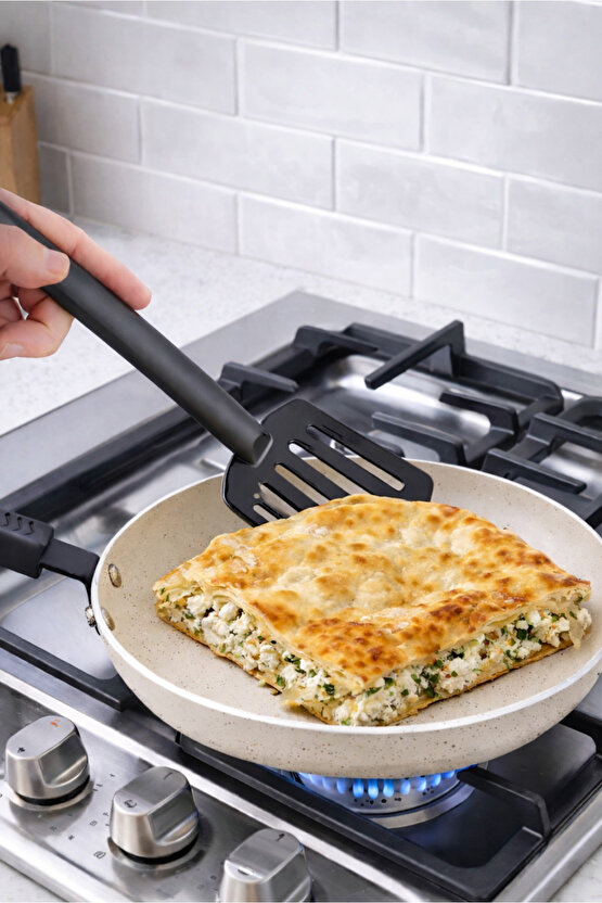Yanmaz Yapışmaz Yüksek Isıya Dayanıklı Teflon Spatula - Servis Spatulası