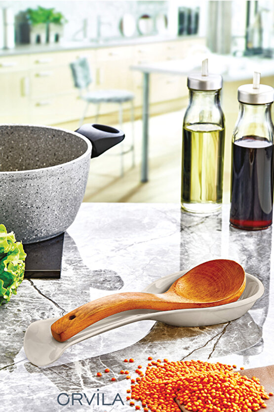 Tezgah Üstü Kepçe Ve Kaşık Altlığı Düzenleyici Organizer - 28 Cm