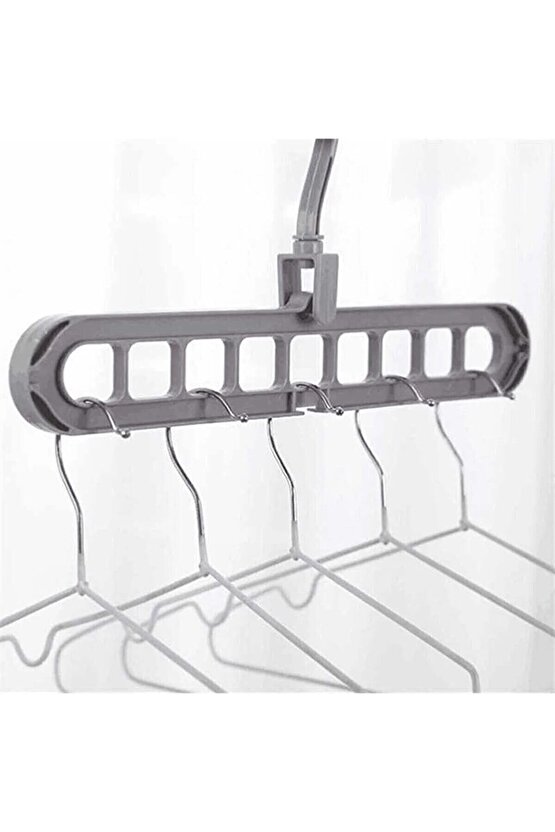 Sihirli Elbise Askısı 9 Gözlü Akıllı Askı Sihirli Askılık