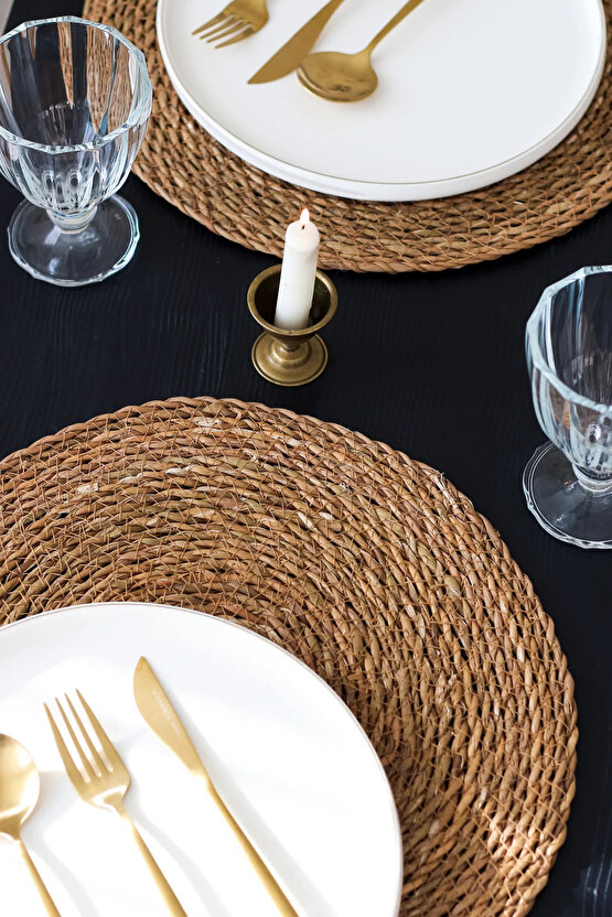 Amerikan Servis Hasır Supla Örme Bambu 1 Adet 30*30 Cm