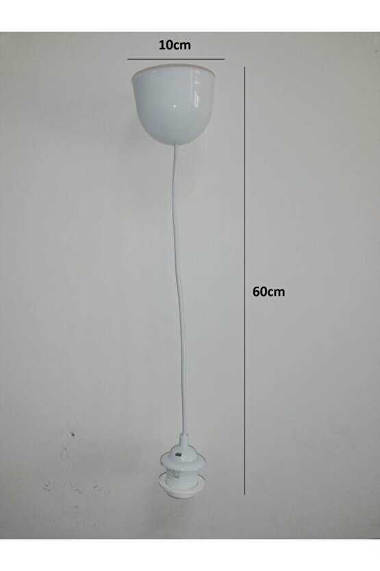 Beyaz Avize Kablosu Tesisatı E-27 Duylu