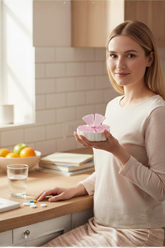 2 Adet Haftalık İlaç Saklama Kutusu Yuvarlak Model