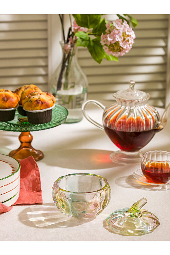 Renksiz Cam Kapaklı Şekerlik