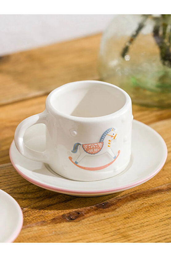 LCW HOME Karışık Baskılı 2 Kişilik Porselen Kahve Fincan Takımı 90 Ml