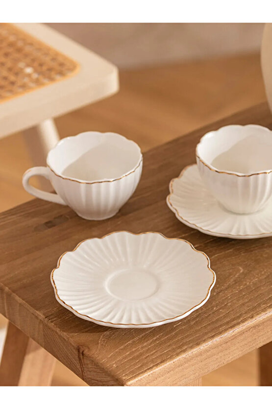 LCW HOME Beyaz 2 Kişilik Porselen Kahve Fincan Takımı 115 Ml