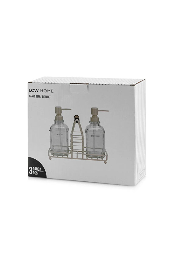 LCW HOME Renksiz 3 Parça Metal Banyo Seti