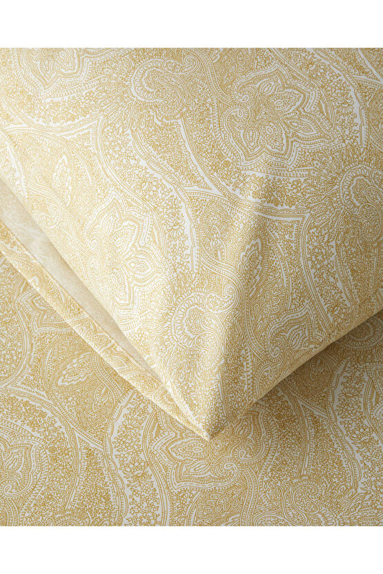 Bohemian Kolay Ütülenir Tek Kişilik Çarşaflı Nevresim Takımı 160x220 cm Hardal