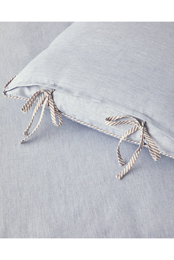 Comfy Plain Tek Kişilik Nevresim Takımı Mavi - Bej