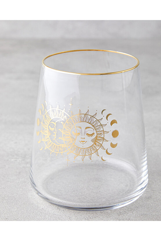 Talisman Mysterious Cam 2li Bardak 380 ml Şeffaf-Gold