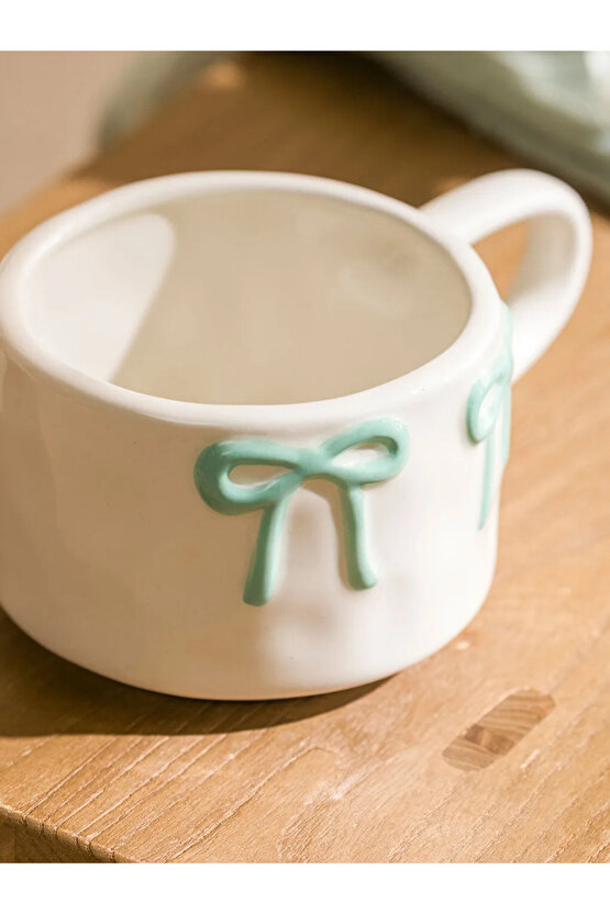 LCW HOME Beyaz Fiyonk Baskılı Seramik Kupa 400 Ml