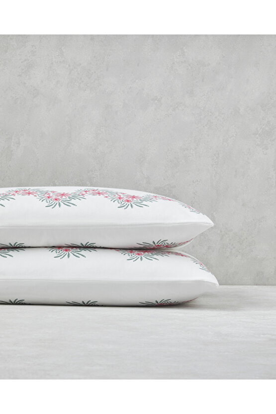 Daisy Chain Kolay Ütülenir 2li Yastık Kılıfı 50x70 cm Pembe