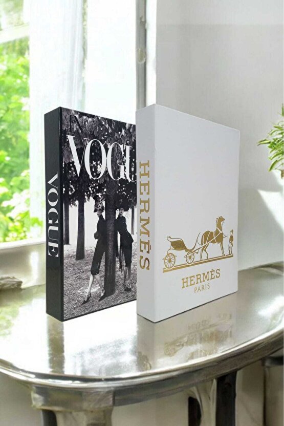 Dekoratif Kitap Görünümlü Kutu 2li Set Decorative Book Looking Box