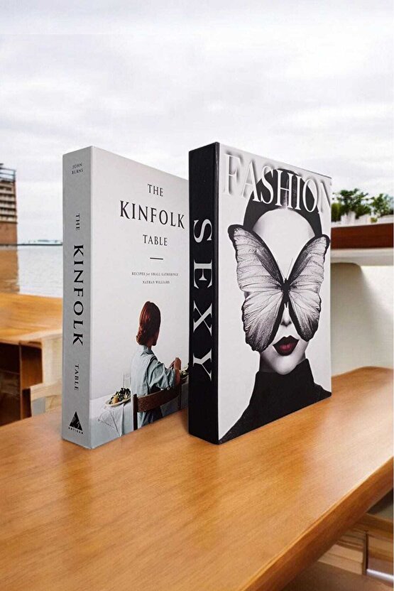 Dekoratif Kitap Görünümlü Kutu 2li Set Decorative Book Looking Box