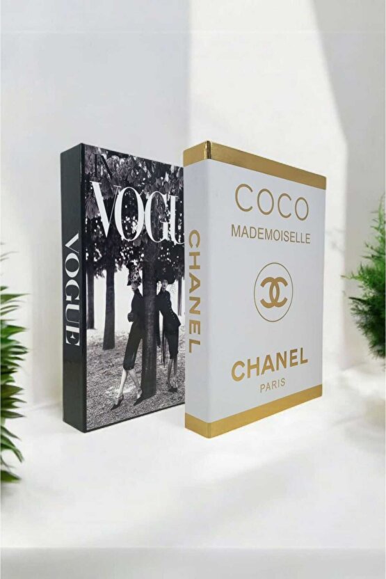 Dekoratif Kitap Görünümlü Kutu 2li Set Decorative Book Looking Box