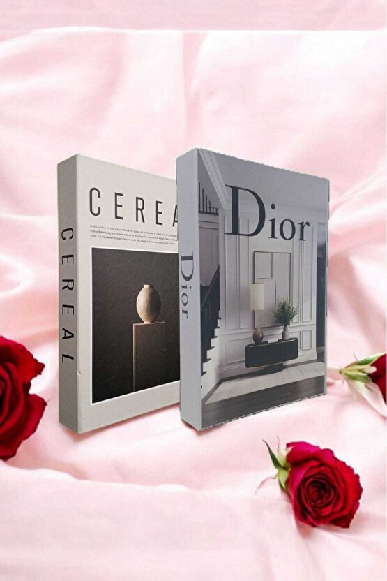 Dekoratif Kitap Görünümlü Kutu 2li Set Decorative Book Looking Box