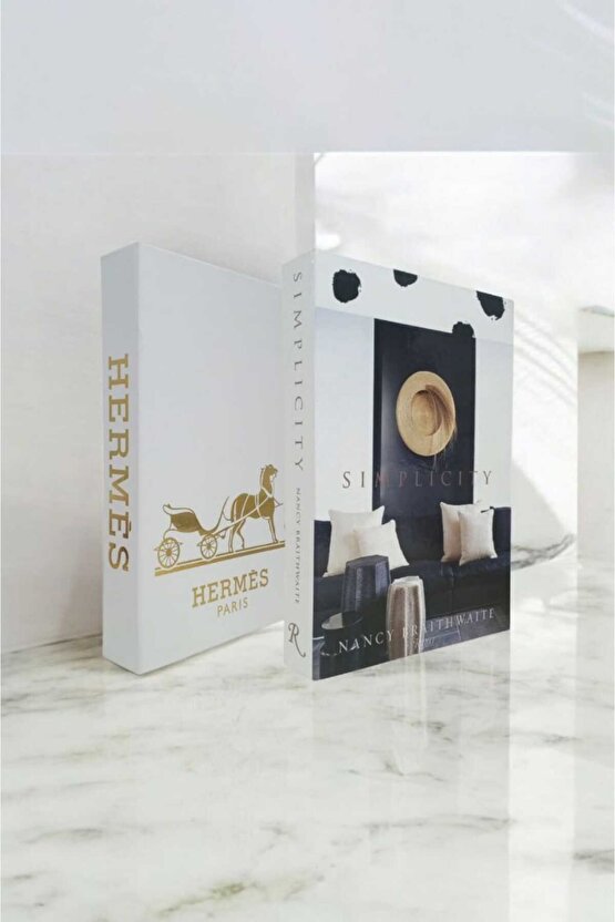 Dekoratif Kitap Görünümlü Kutu 2li Set Decorative Book Looking Box