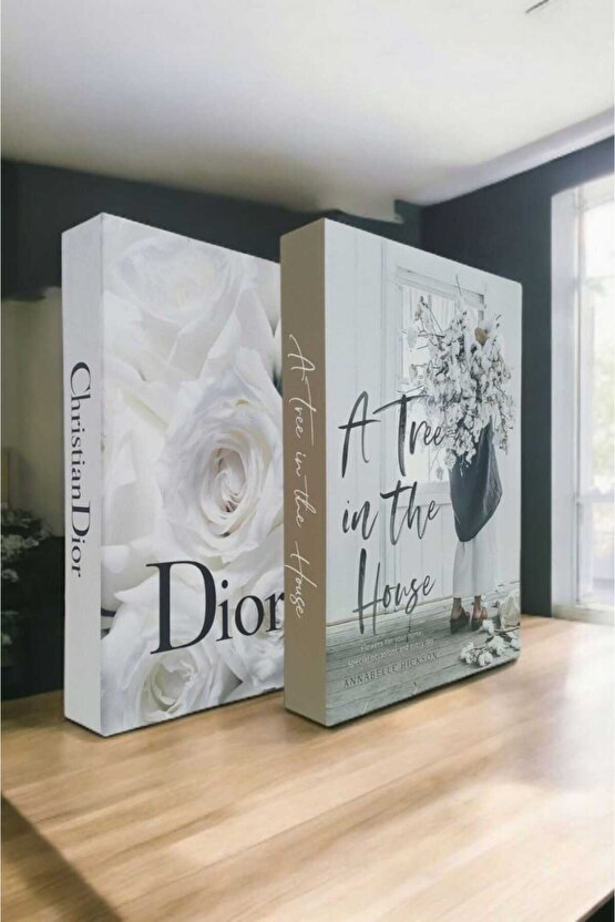 Dekoratif Kitap Görünümlü Kutu 2li Set Decorative Book Looking Box