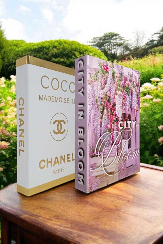 Dekoratif Kitap Görünümlü Kutu 2li Set Decorative Book Looking Box