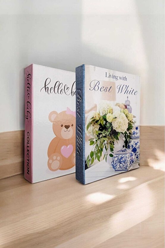 Dekoratif Kitap Görünümlü Kutu 2li Set Decorative Book Looking Box