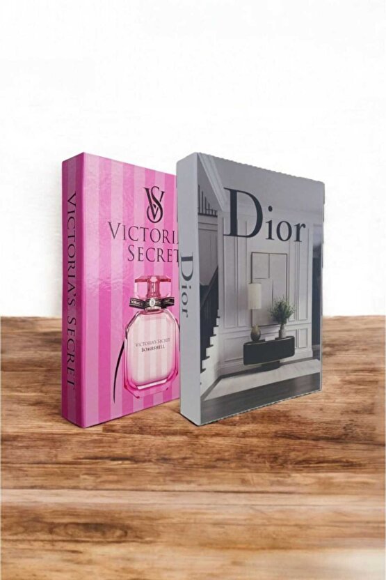 Dekoratif Kitap Görünümlü Kutu 2li Set Decorative Book Looking Box