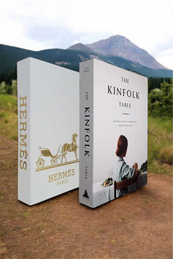 Dekoratif Kitap Görünümlü Kutu 2li Set Decorative Book Looking Box