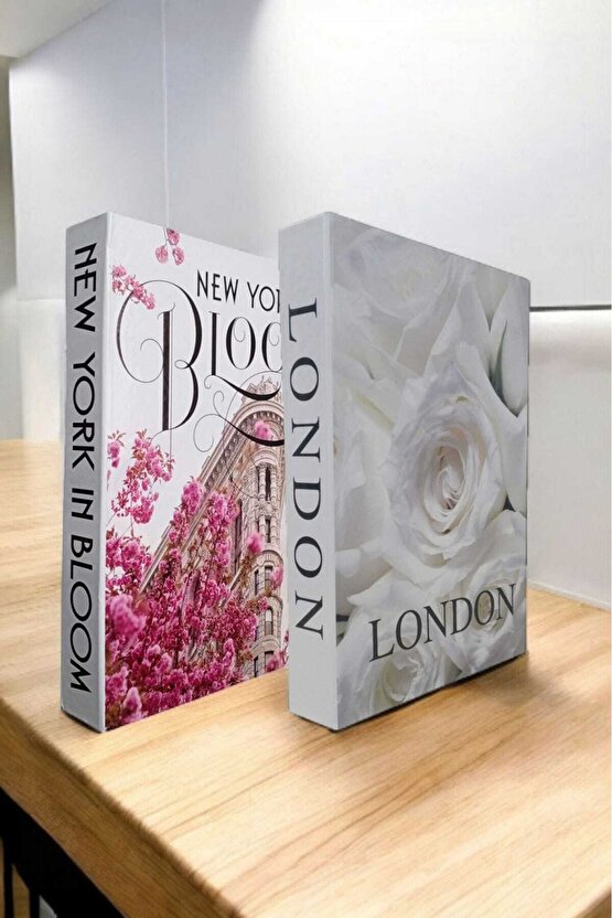 Dekoratif Kitap Görünümlü Kutu 2li Set Decorative Book Looking Box