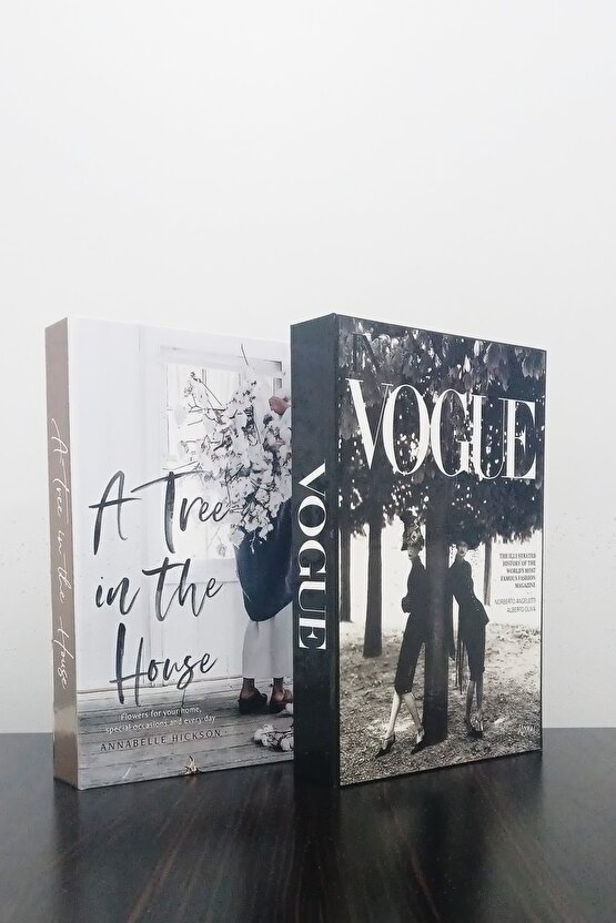 2li Dekoratif Kitap Kutu Görünümlü A Three In The House & Iki Kadın Temalı