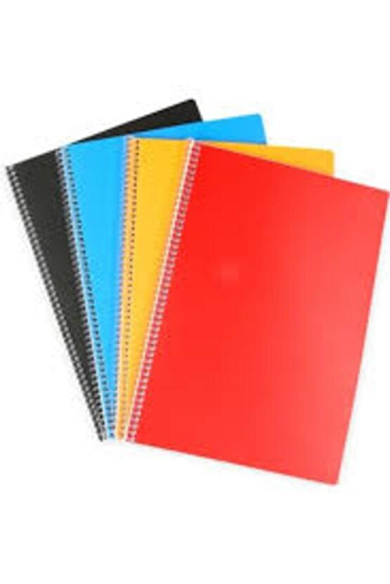 A4 Spiralli Defter Plastik Kapak Çizgisiz 72 Yaprak Td-0720