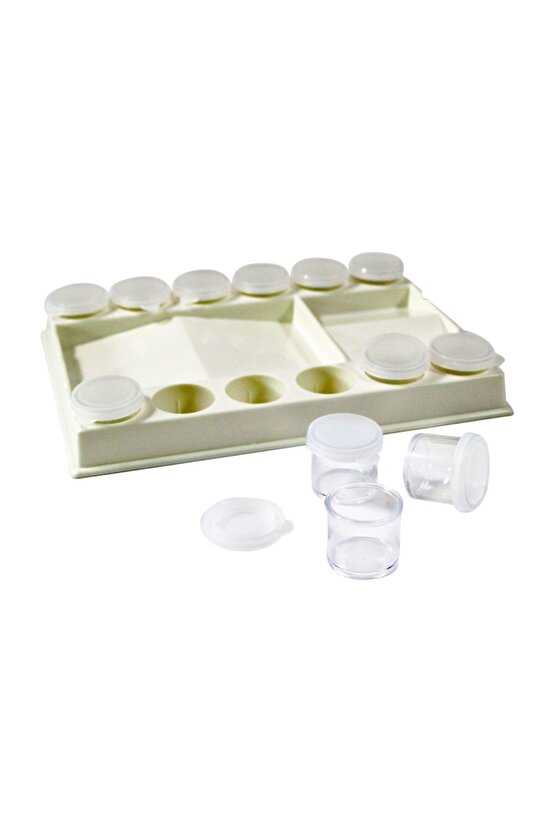 12 Li Şişeli Boya Palet Kabı -067