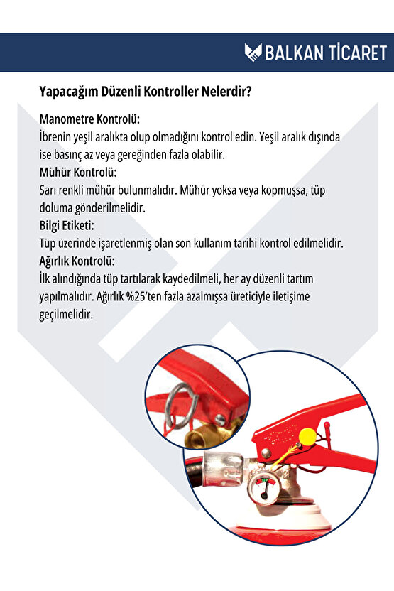 6kg Ruhsata Uygun Yangın Söndürme Tüpü Yangın Söndürme Tüpü Askılığı- Yeni Tip