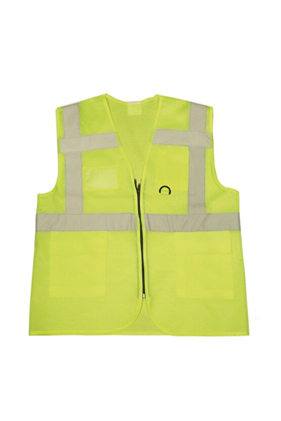 Sarı Reflektörlü Motor Ve Scooter Kullanımına Uygun Cepli Yelek