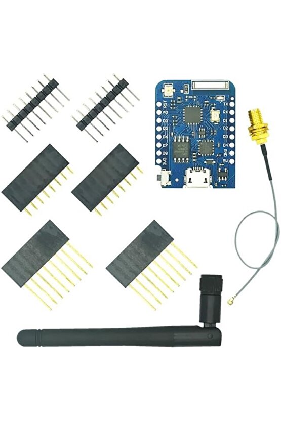 WEMOS D1 Mini Pro 16MB ESP8266 WiFi Geliştirme Kartı CP2104 USB Antenlİ Arduino IDE Uyumlu