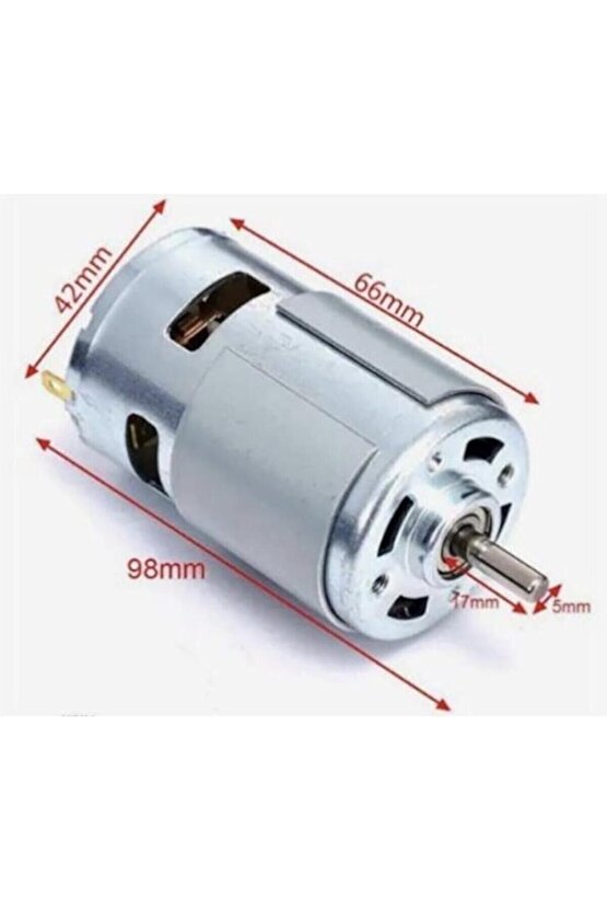 775 DC Motor Rulmanlı 12-36 Volt 12000 RPM Şarjlı Matkap - CNC