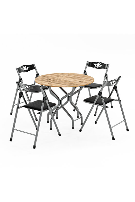Mutfak Masa Sandalye Takımı Bahçe Yemek Masa Seti Yuvarlak