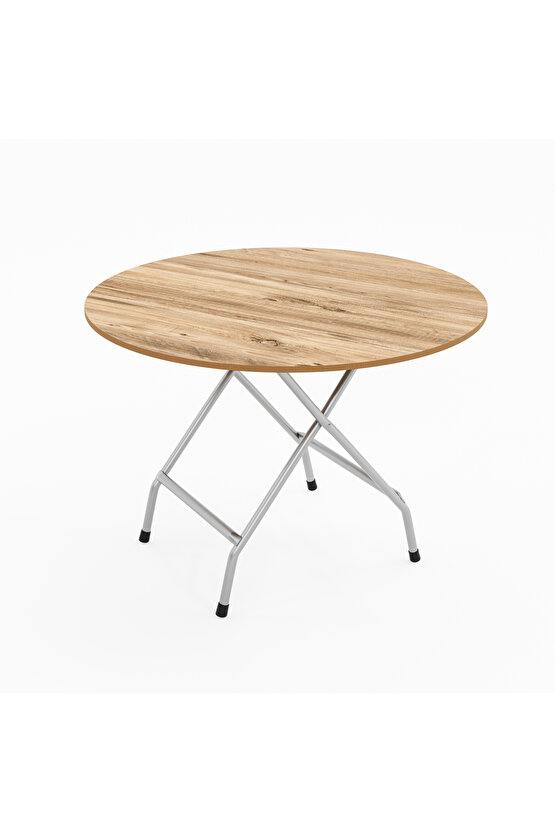 Katlanır Masa Yuvarlak Kırma Mutfak Masası 70 Çam 1459