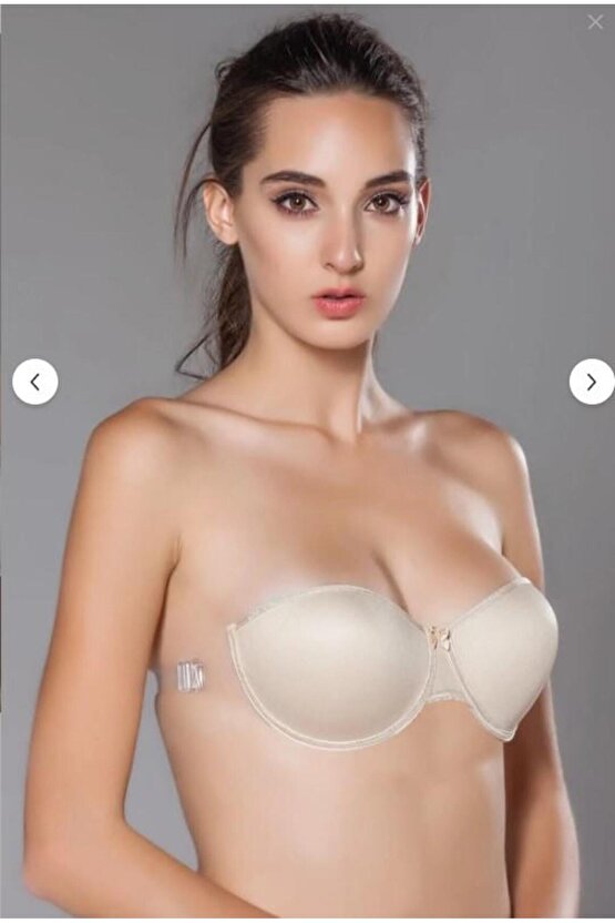 Kadın B Kap Desteksiz Arkası Şeffaf Straplez Sütyen 2136T