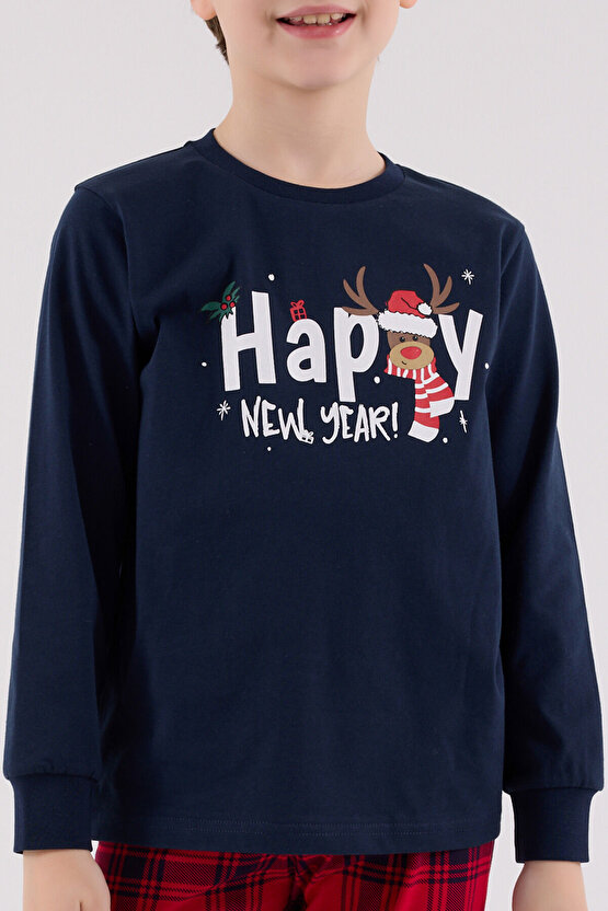 Erkek Çocuk Lacivert Pijama Takımı