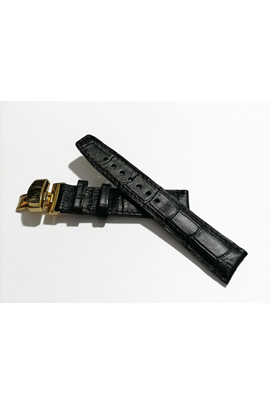 &Hertür Saate &Uygun  Kelebek  Toka   20  mm  Siyah   Kordon(169)   altın rengı  toka