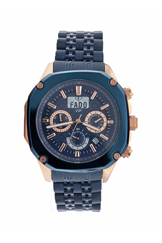 Rh 0030 Çelik Kordonlu Mavi Saat