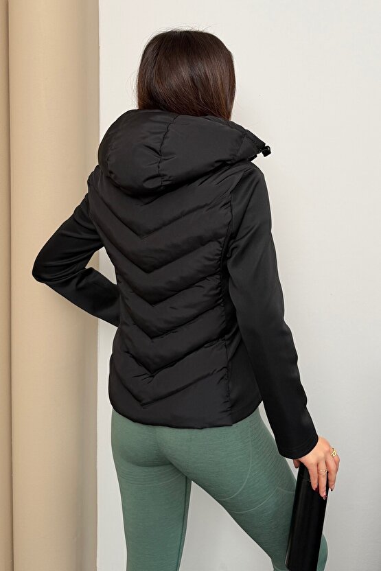 Kadın Kapüşonlu Şişme Mont Range Rover Mom Ceket