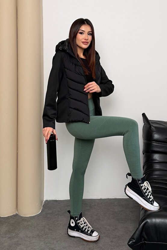 Kadın Kapüşonlu Şişme Mont Range Rover Mom Ceket