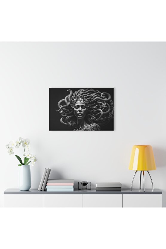 Kadın Model Medusa 1 Cam Tablo Duvar Dekoru 19