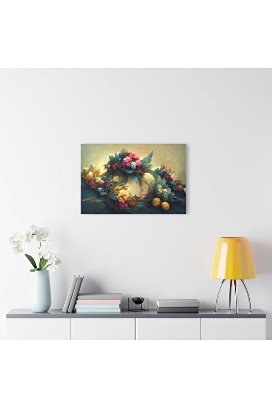 Renkli Çiçekler Cam Tablo Duvar Dekoru 10