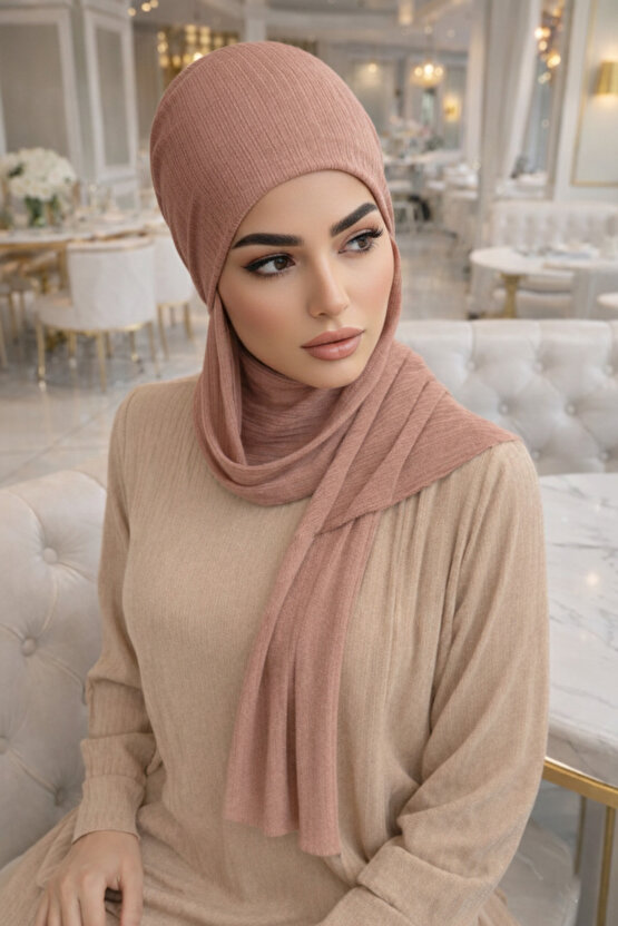 Pudra Kelebek Bone Şal