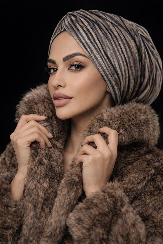 Füme Bej Kadife Büzgülü Salaş Bone