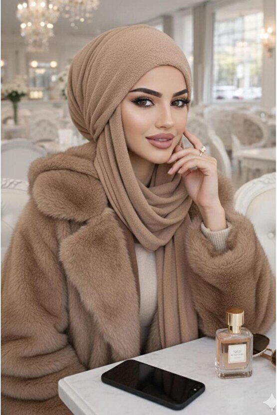 Camel Kelebek Bone Şal