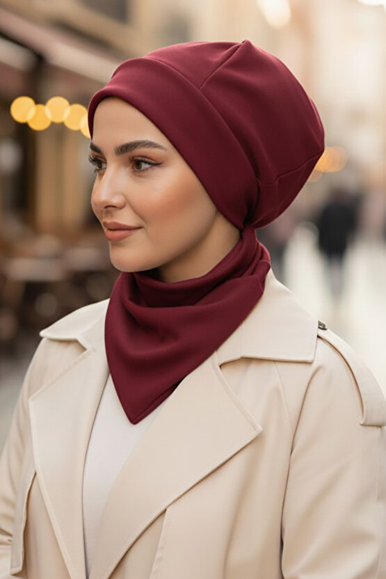 Nude Serisi Bordo Bere Bone ve Etol Takım