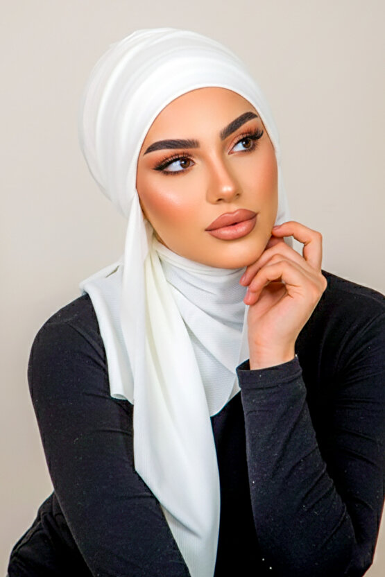 Beyaz Kelebek Bone Şal