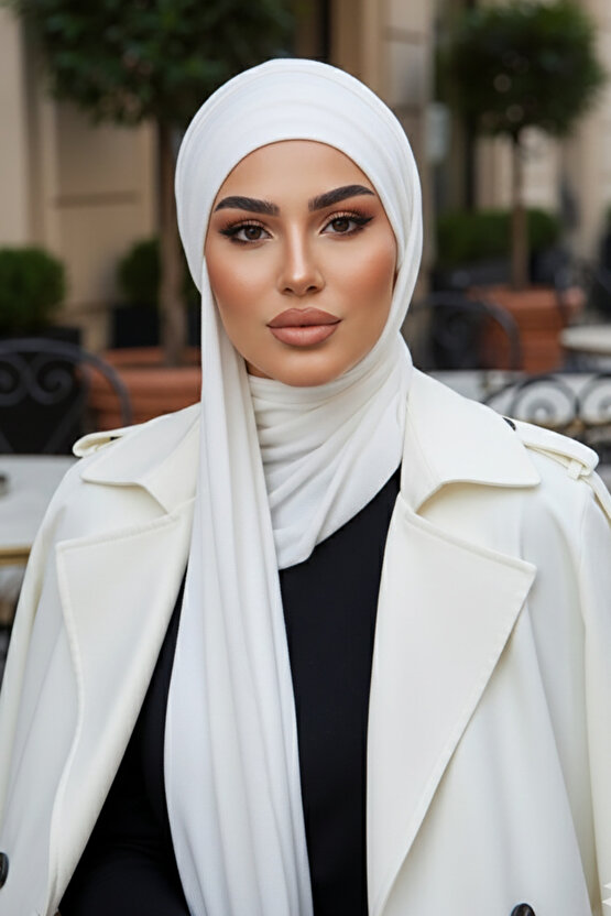 Beyaz Kelebek Bone Şal